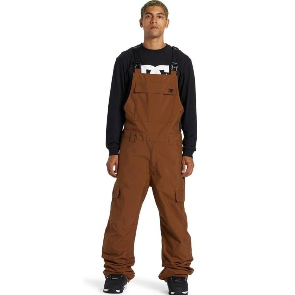 DC Docile Snowboard Bib Pants - Men’s XL - Bison Brown (Excellent Condition)